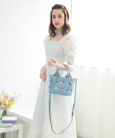 style code 【MERCURYDUO/マーキュリーデュオ】軽量メッシュ　花柄巾着付ミニトートバッグ