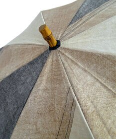 +RING 【UVカット90%以上】【限定/日本製】メンズ向け 長傘65cm BRN denim-like pattern SR335