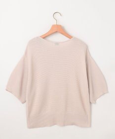 組曲 S 【WEB限定】コットンポリエステル5分袖リラクシー ニット