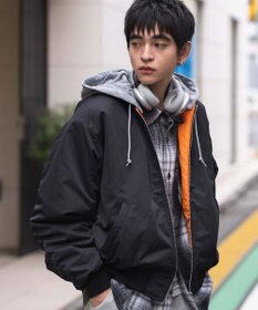 WEGO 【ユニセックス着用ITEM】2WAYフードパファーMA－1