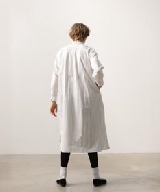 LENO STRIPE SHIRTS DRESS / ストライプシャツドレス
