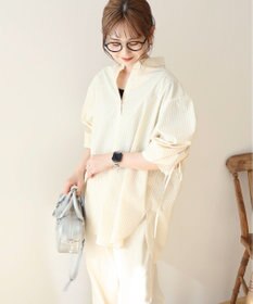 AMERICAN HOLIC 【WEB限定】イージーケアバックギャザーリボンシャツ