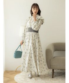 earth music&ecology リブドッキングフラワーワンピース