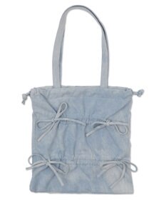 WEGO ドロストリボンギャザートート