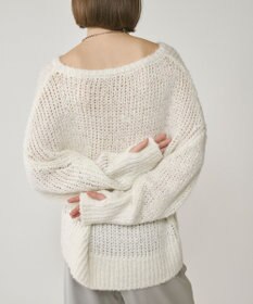 GRACE CONTINENTAL スパンコール畦ニットトップ