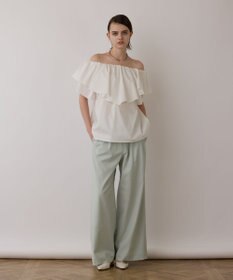 GRACE CONTINENTAL ストレッチワイドパンツ