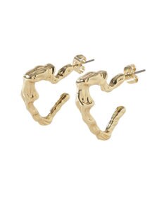 earth music&ecology メタリックハートフープピアス