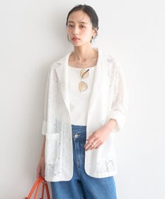 earth music&ecology レースシャツジャケット