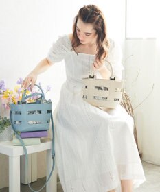 style code 【MERCURYDUO/マーキュリーデュオ】軽量メッシュ　花柄巾着付ミニトートバッグ