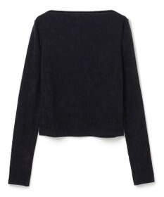 BEIGE， 【洗える・BAILA掲載】BUTLER / ストレッチベロアボートネックカットソー