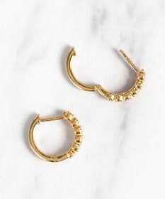 TOCCA 【WEB限定】FRILL DIAMOND PIERCED EARRINGS K10 ダイヤモンド ピアス