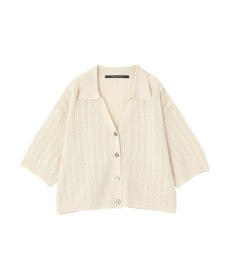 YECCA VECCA ストライプメッシュニットカーディガン