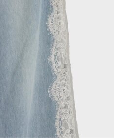 GRACE CONTINENTAL サイドレースデニムパンツ