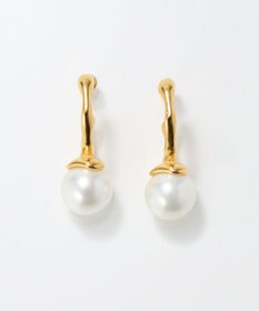 Phoebe 〈金属アレルギー対応〉リップルパールフープピアス　ゴールド/ステンレス/大ぶり/存在感◎/主役級