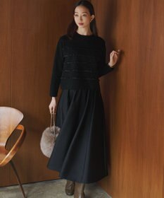 23区 L 【WEB&一部店舗限定/滝沢眞規子さん着用】フリルボーダー ニット