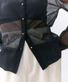 BEIGE， PYRRHOT / シアーコンビ リブカーディガン