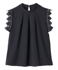 Green Parks ・ＥＬＥＮＣＡＲＥ　ＤＵＥ　リネンライクレースブラウス