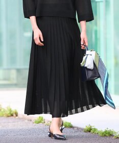 自由区 【セットアップ対応・洗える】ヴィスコースシアーニット スカート