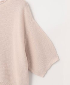 組曲 S 【WEB限定】コットンポリエステル5分袖リラクシー ニット