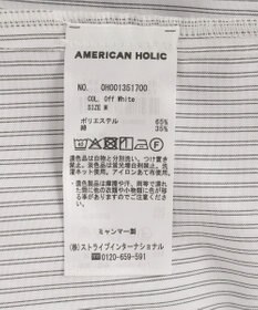 AMERICAN HOLIC 【イージーケア】ストライプVネックシャツ