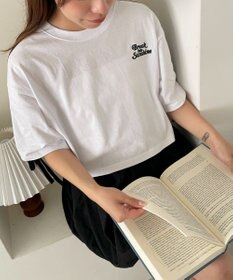 WEGO 2ラインリボングラフィックショートT