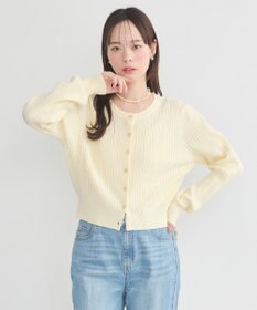 earth music&ecology ミニケーブルコンパクトカーディガン