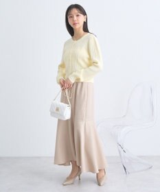 earth music&ecology ミニケーブルコンパクトカーディガン