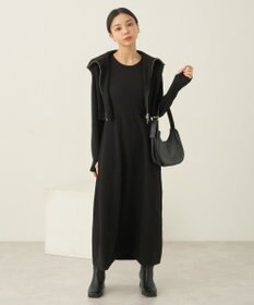 earth music&ecology ＳＥＴ２点ＺＩＰベスト＋ニットワンピース