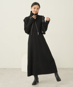 earth music&ecology ＳＥＴ２点ＺＩＰベスト＋ニットワンピース