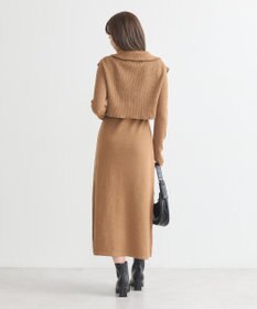 earth music&ecology ＳＥＴ２点ＺＩＰベスト＋ニットワンピース