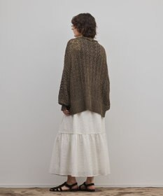 GRACE CONTINENTAL zipミドルニットカーディガン