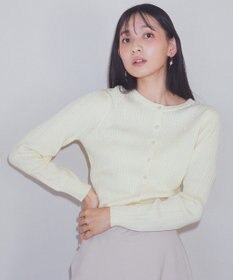 earth music&ecology ミニケーブルコンパクトカーディガン