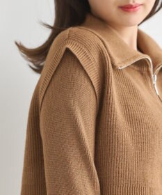 earth music&ecology ＳＥＴ２点ＺＩＰベスト＋ニットワンピース