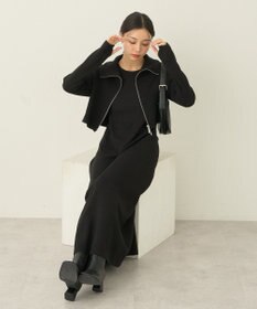 earth music&ecology ＳＥＴ２点ＺＩＰベスト＋ニットワンピース