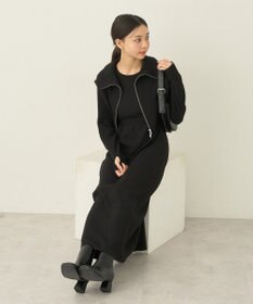 earth music&ecology ＳＥＴ２点ＺＩＰベスト＋ニットワンピース