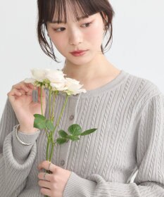 earth music&ecology ミニケーブルコンパクトカーディガン