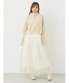 earth music&ecology フワフワＭＩＸハイネックショートニット