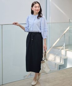 ANY 【接触冷感/UVカット/抗菌防臭/速乾】エニィファンクションタックスリーブブラウス