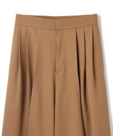 BEIGE， 【洗える】STEVIA / ウール混タックワイドパンツ