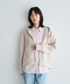 YECCA VECCA バックプリーツZIPフーディー