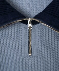 WEGO 2ラインハーフジップニットプルオーバー