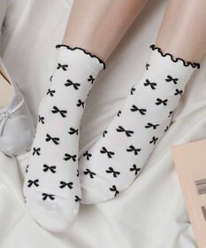 WEGO モチーフ総柄メロークルーソックス