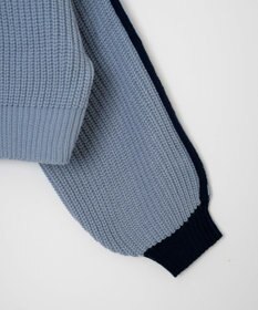 WEGO 2ラインハーフジップニットプルオーバー