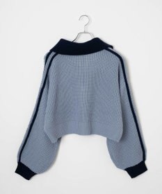 WEGO 2ラインハーフジップニットプルオーバー