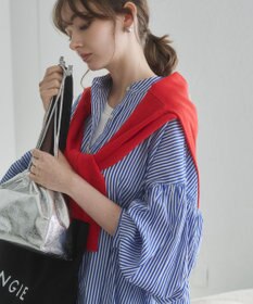 WEGO 【ANGIE VINTAGE】ボリュームスリーブ バンドカラー シャツワンピース