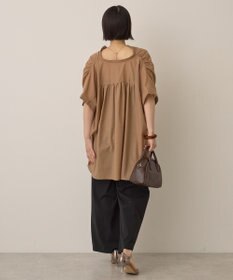 AMERICAN HOLIC イージーケア 接触冷感フレンチスリーブギャザーシャツ