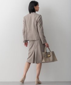 23区 L 【洗える/セットアップ対応】ウールライクカルゼ タイト スカート