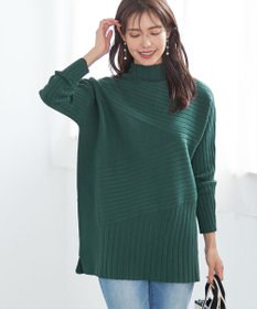 Tiaclasse 【新色追加・洗える】ランダムリブ編みドルマンニットチュニック