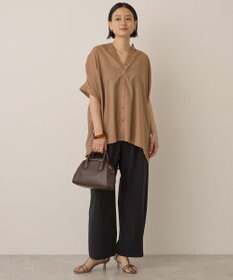 AMERICAN HOLIC イージーケア 接触冷感フレンチスリーブギャザーシャツ