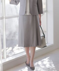J.PRESS LADIES 【定番人気・セットアップ対応】OXIJEWEL ストレッチ スカート グレー系